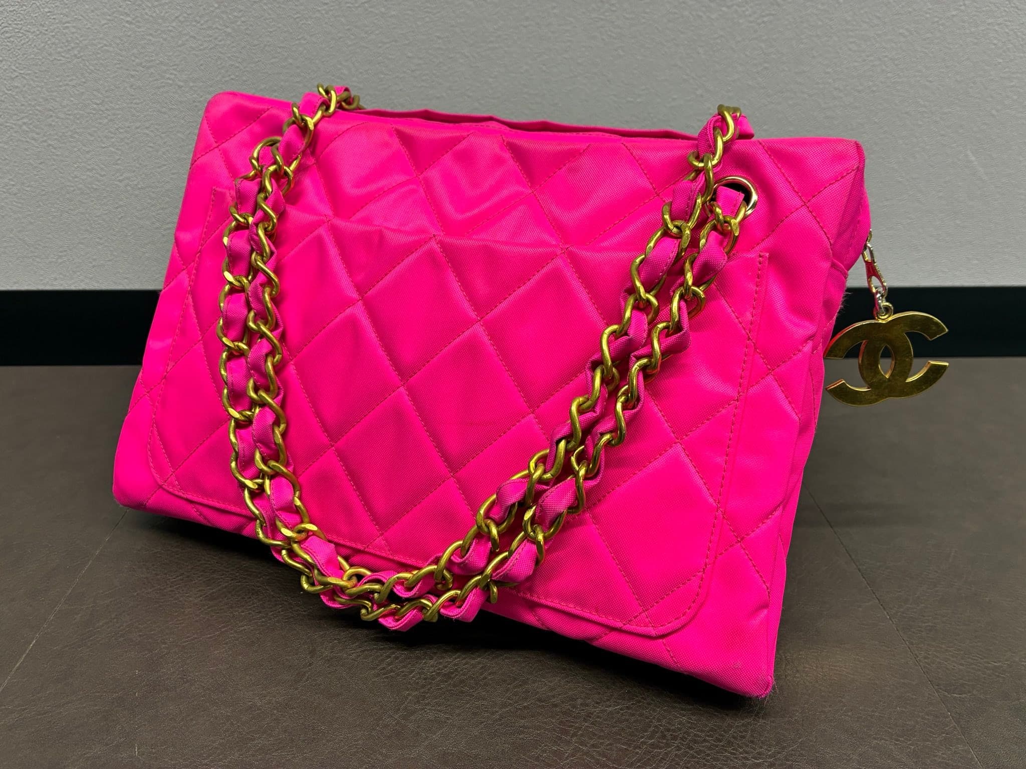 👜買取実績👜  【CHANEL ピンク ナイロン マトラッセ チェーン ショルダーバック】ご売却いただきました✨