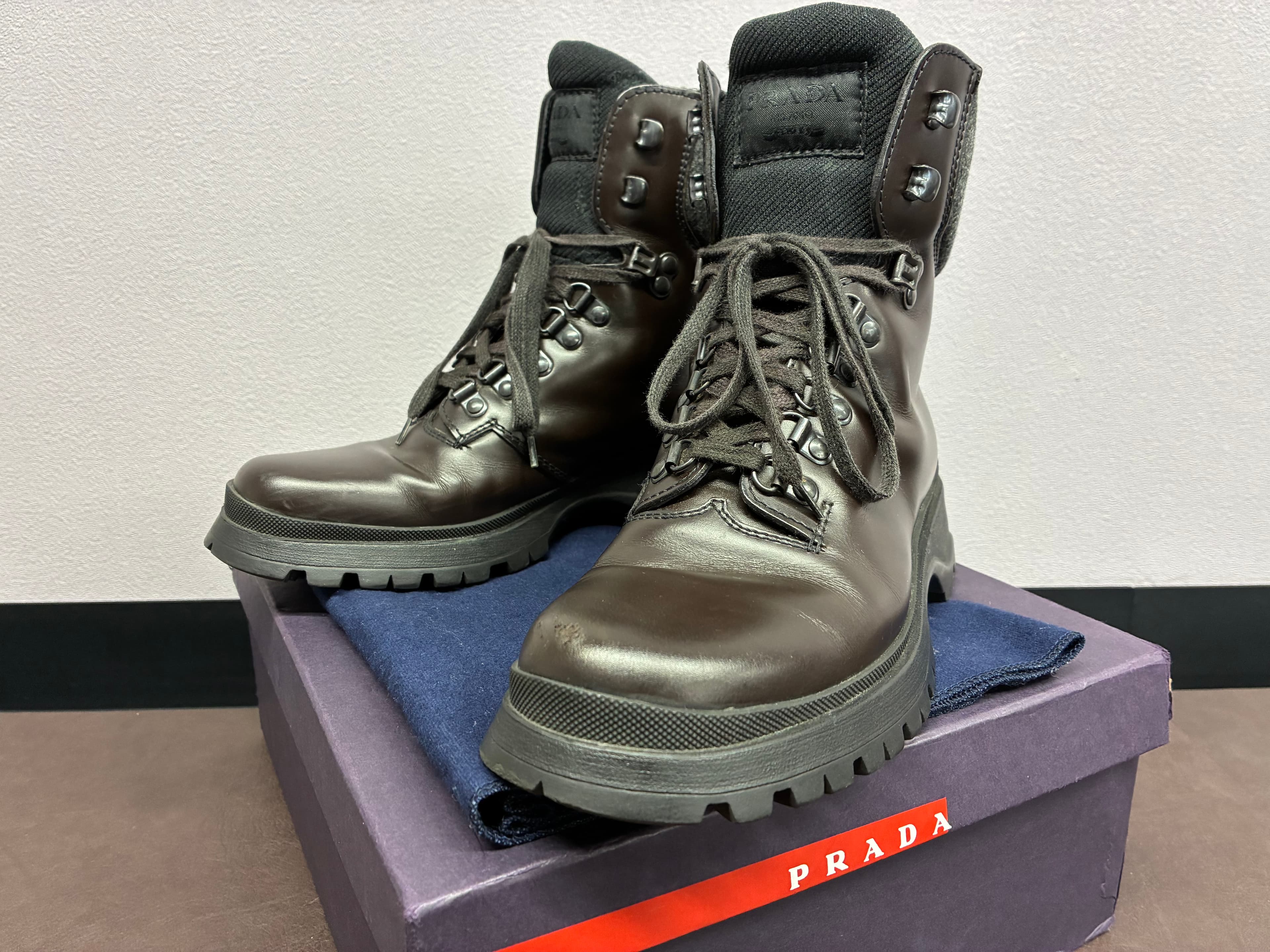 🥾買取実績🥾【PRADA/プラダ 2315 レースアップブーツ】